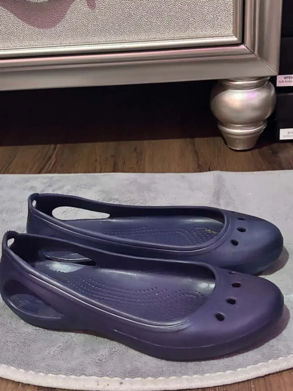 Crocs Kadee Navy Blue Women's Slip-On Ballet Flats 9